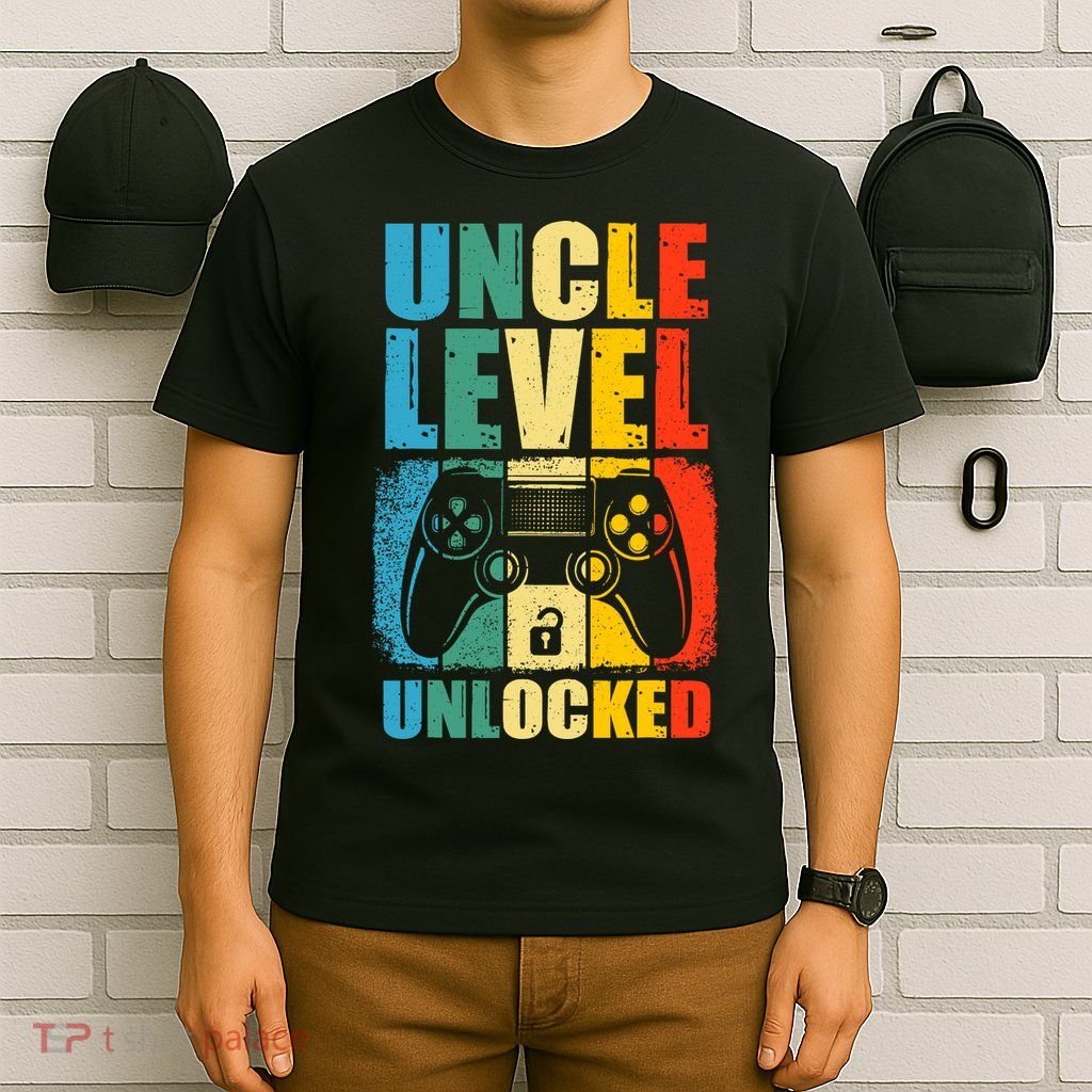 Uncle Level Unlocked Leveled Up To Uncle Promoted To Gamer T-Shirt