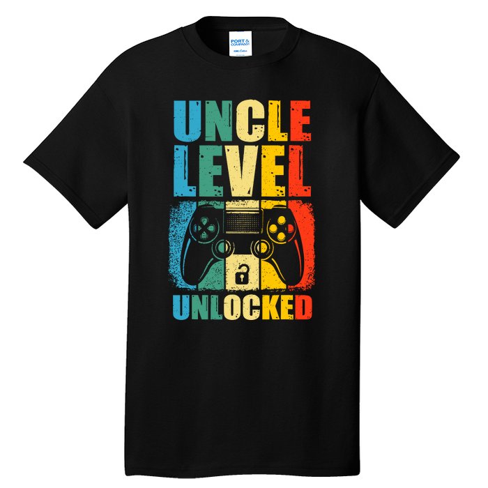 Uncle Level Unlocked Leveled Up To Uncle Promoted To Gamer Tall T-Shirt