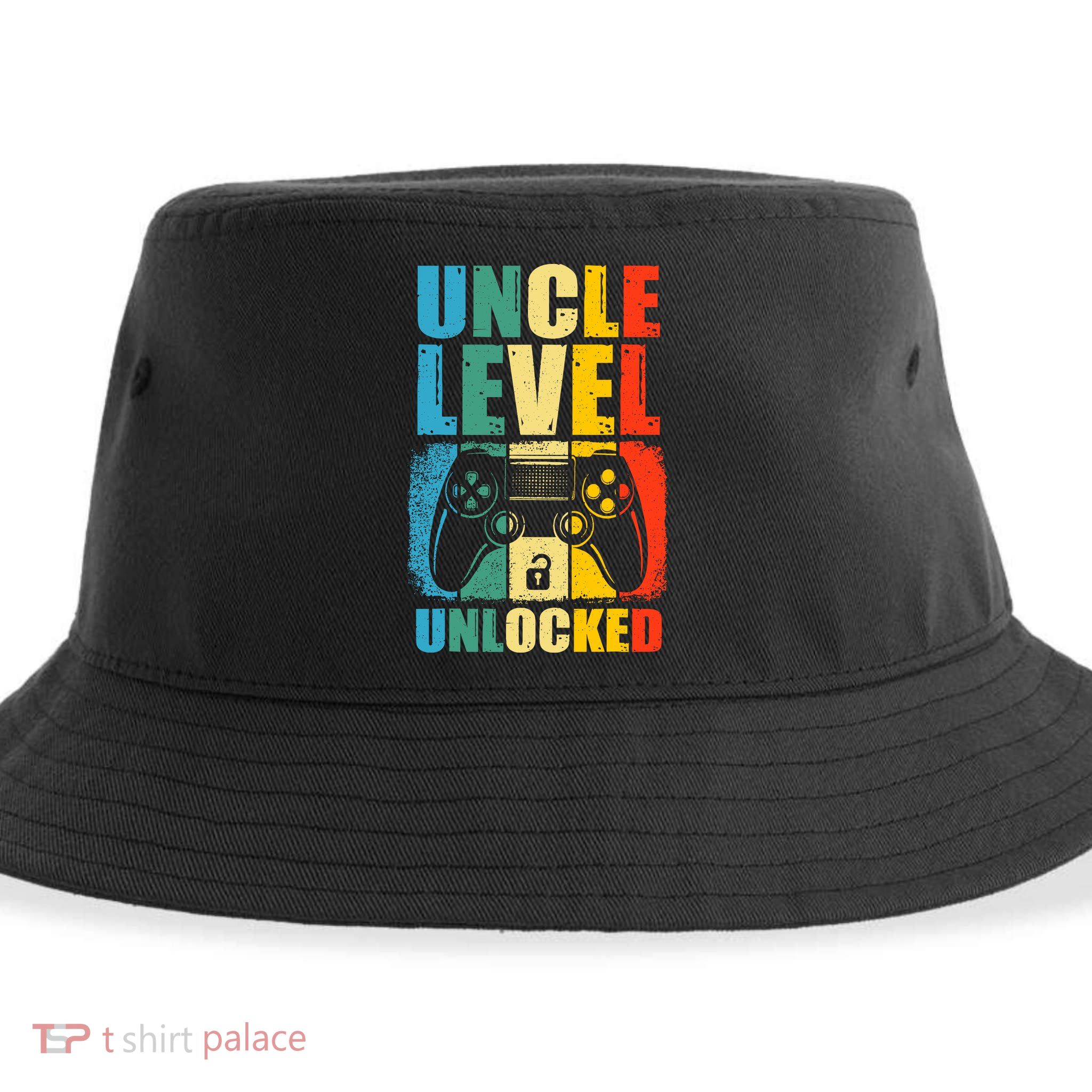 Uncle Level Unlocked Leveled Up To Uncle Promoted To Gamer Sustainable Bucket Hat