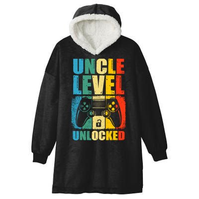 Uncle Level Unlocked Leveled Up To Uncle Promoted To Gamer Hooded Wearable Blanket