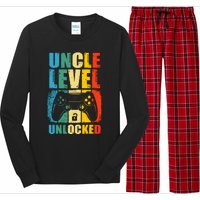 Uncle Level Unlocked Leveled Up To Uncle Promoted To Gamer Long Sleeve Pajama Set