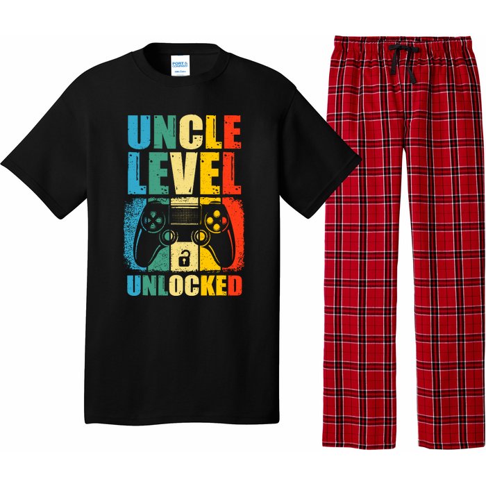 Uncle Level Unlocked Leveled Up To Uncle Promoted To Gamer Pajama Set