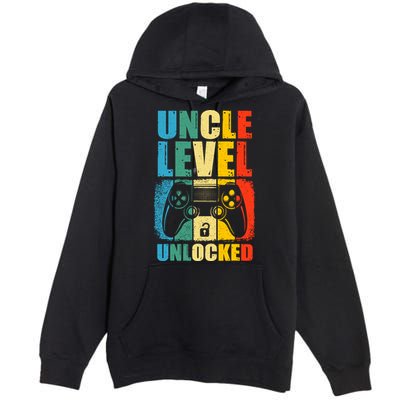 Uncle Level Unlocked Leveled Up To Uncle Promoted To Gamer Premium Pullover Hoodie