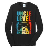 Uncle Level Unlocked Leveled Up To Uncle Promoted To Gamer Tall Long Sleeve T-Shirt