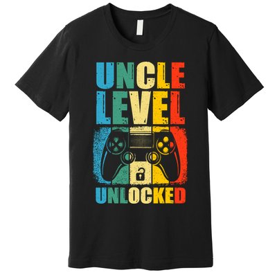 Uncle Level Unlocked Leveled Up To Uncle Promoted To Gamer Premium T-Shirt