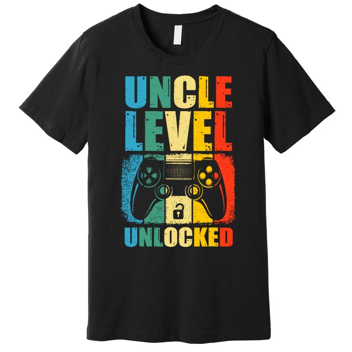 Uncle Level Unlocked Leveled Up To Uncle Promoted To Gamer Premium T-Shirt