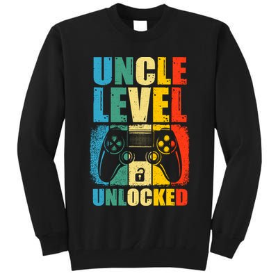Uncle Level Unlocked Leveled Up To Uncle Promoted To Gamer Tall Sweatshirt