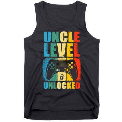 Uncle Level Unlocked Leveled Up To Uncle Promoted To Gamer Tank Top