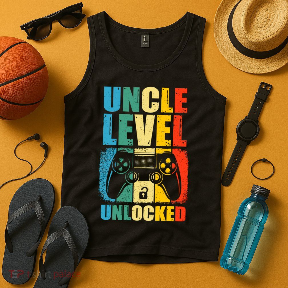 Uncle Level Unlocked Leveled Up To Uncle Promoted To Gamer Tank Top