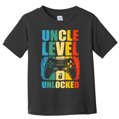 Uncle Level Unlocked Leveled Up To Uncle Promoted To Gamer Toddler T-Shirt
