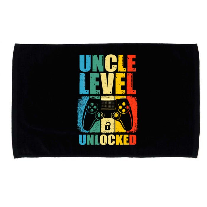 Uncle Level Unlocked Leveled Up To Uncle Promoted To Gamer Microfiber Hand Towel