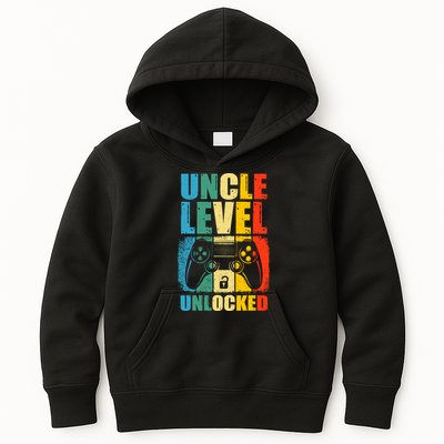 Uncle Level Unlocked Leveled Up To Uncle Promoted To Gamer Kids Hoodie