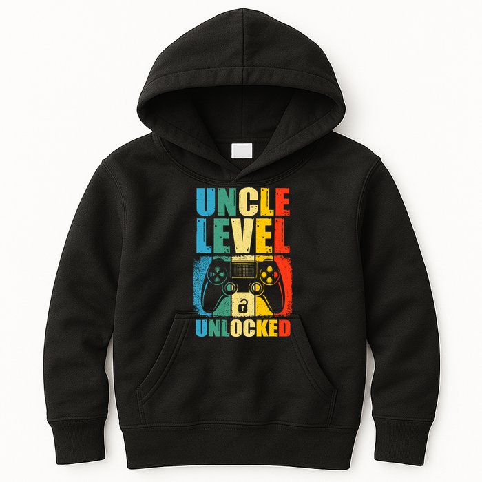 Uncle Level Unlocked Leveled Up To Uncle Promoted To Gamer Kids Hoodie
