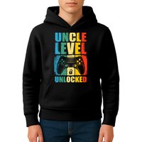 Uncle Level Unlocked Leveled Up To Uncle Promoted To Gamer Kids Hoodie