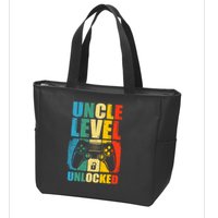 Uncle Level Unlocked Leveled Up To Uncle Promoted To Gamer Zip Tote Bag