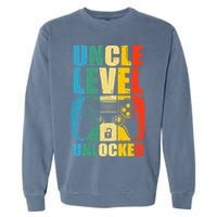 Uncle Level Unlocked Leveled Up To Uncle Promoted To Gamer Garment-Dyed Sweatshirt