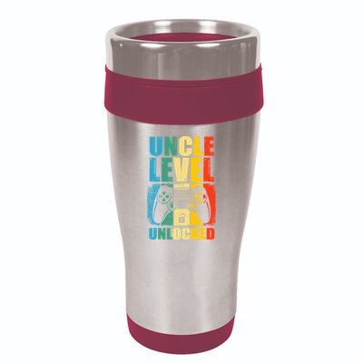 Uncle Level Unlocked Leveled Up To Uncle Promoted To Gamer 16oz Travel Tumbler