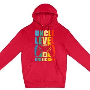 Uncle Level Unlocked Leveled Up To Uncle Promoted To Gamer Premium Pullover Hoodie