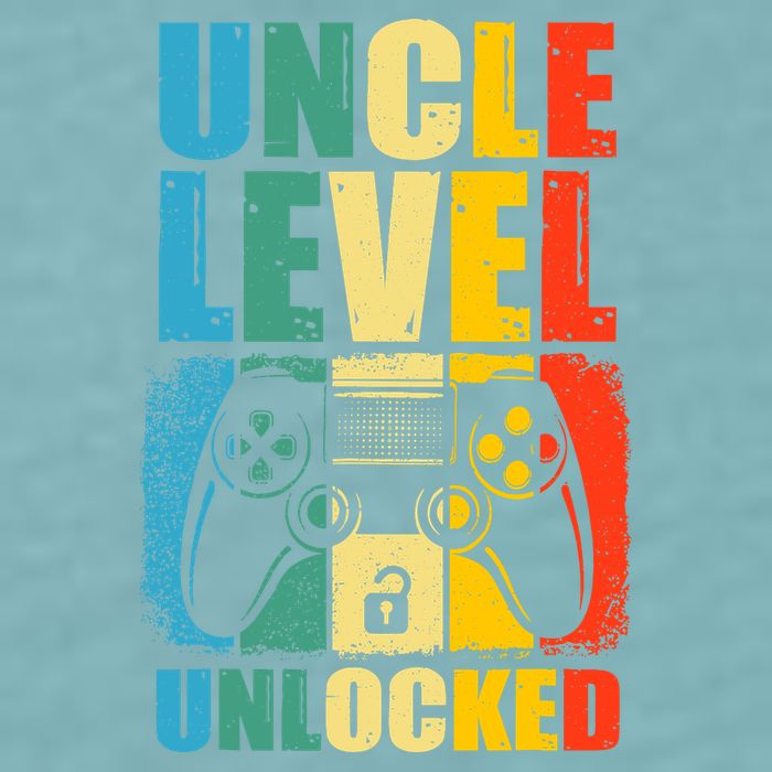 Uncle Level Unlocked Leveled Up To Uncle Promoted To Gamer Sueded Cloud Jersey T-Shirt