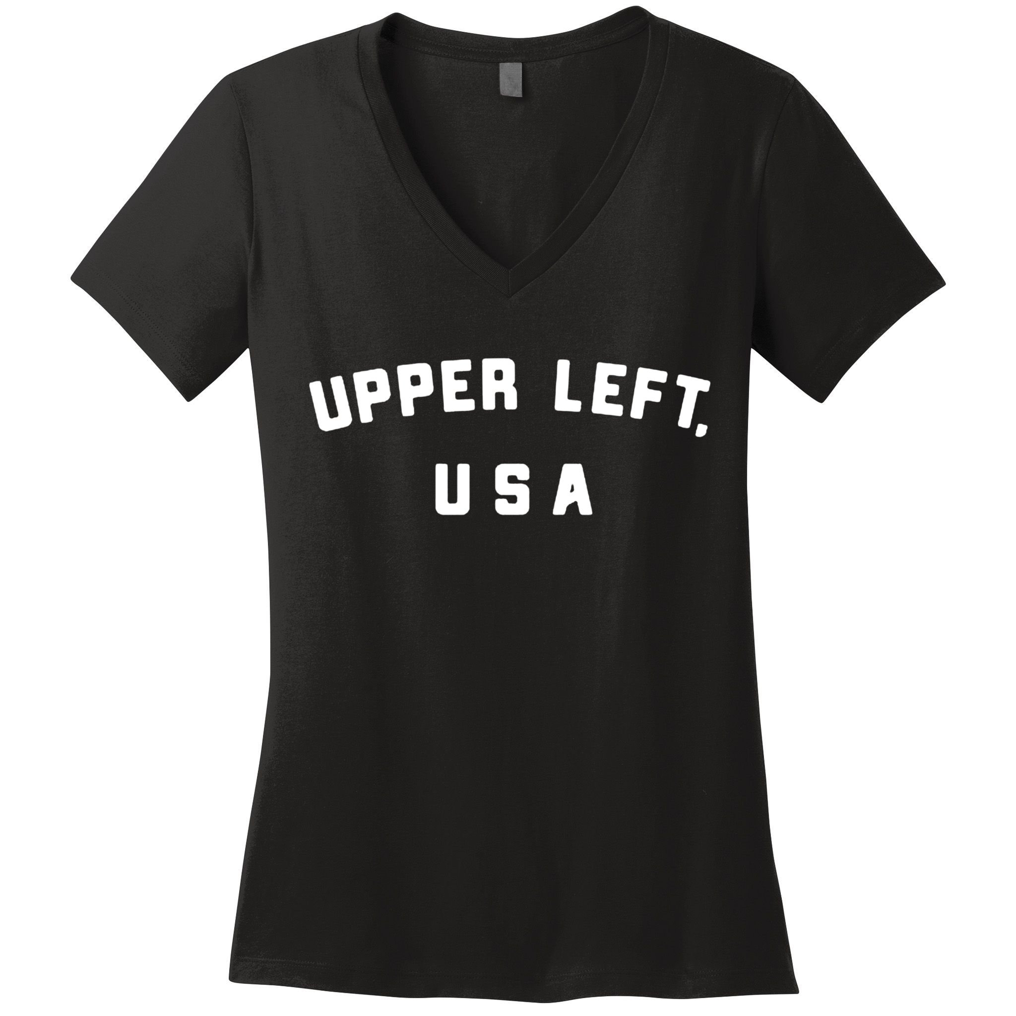 Upper Left USA Women's V-Neck T-Shirt