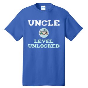 Uncle Level Unlocked Funny Uncle Gamer Video Games Cool Gift Tall T-Shirt