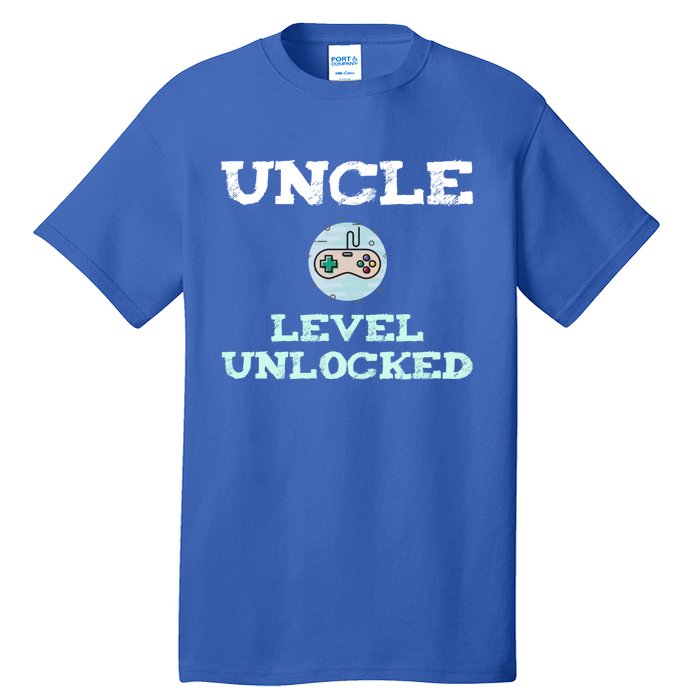 Uncle Level Unlocked Funny Uncle Gamer Video Games Cool Gift Tall T-Shirt