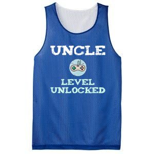 Uncle Level Unlocked Funny Uncle Gamer Video Games Cool Gift Mesh Reversible Basketball Jersey Tank