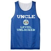 Uncle Level Unlocked Funny Uncle Gamer Video Games Cool Gift Mesh Reversible Basketball Jersey Tank