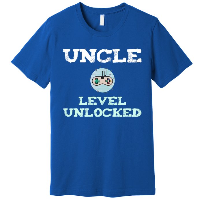 Uncle Level Unlocked Funny Uncle Gamer Video Games Cool Gift Premium T-Shirt