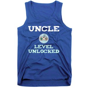 Uncle Level Unlocked Funny Uncle Gamer Video Games Cool Gift Tank Top