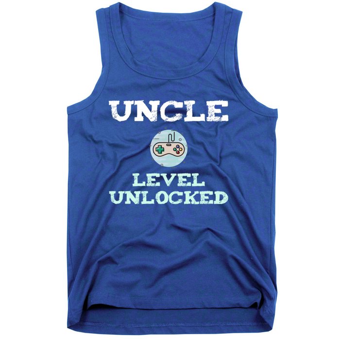 Uncle Level Unlocked Funny Uncle Gamer Video Games Cool Gift Tank Top