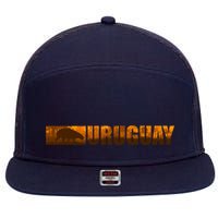 Uruguay Logo 7 Panel Mesh Trucker Snapback Hat