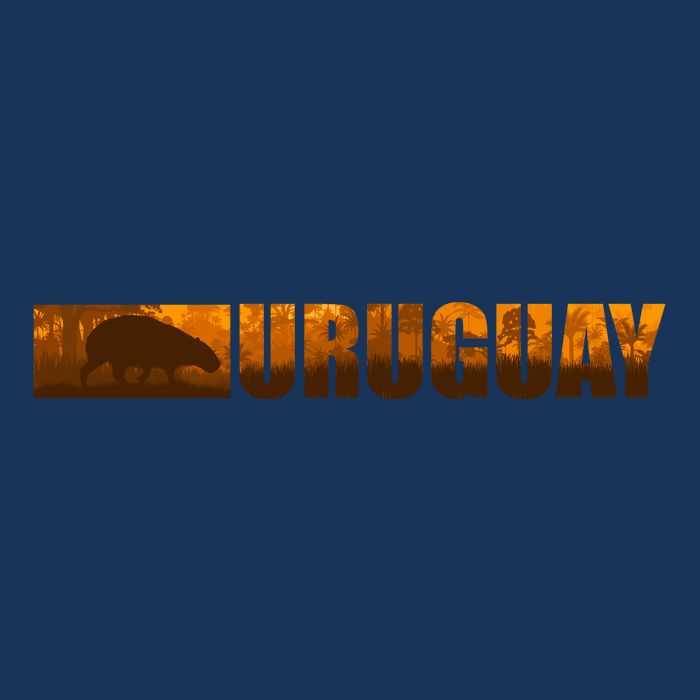 Uruguay Logo 7 Panel Mesh Trucker Snapback Hat