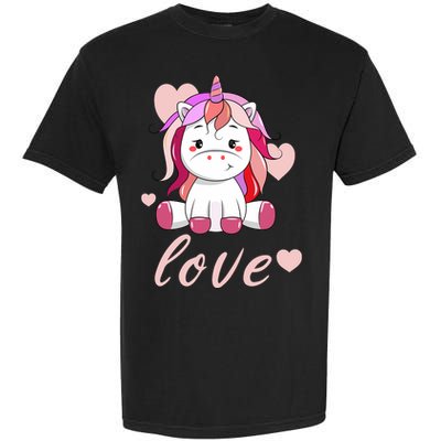 Unicorn Love Valentine Garment-Dyed Heavyweight T-Shirt