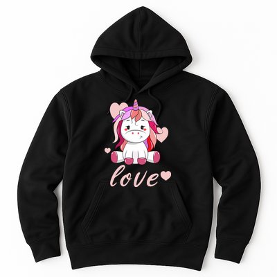 Unicorn Love Valentine Hoodie