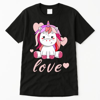 Unicorn Love Valentine Tall T-Shirt