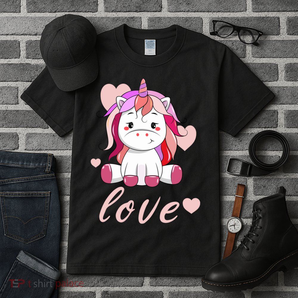 Unicorn Love Valentine Tall T-Shirt