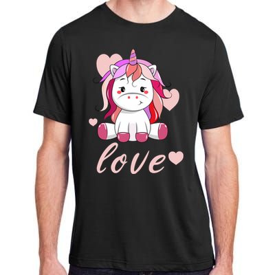 Unicorn Love Valentine Adult ChromaSoft Performance T-Shirt