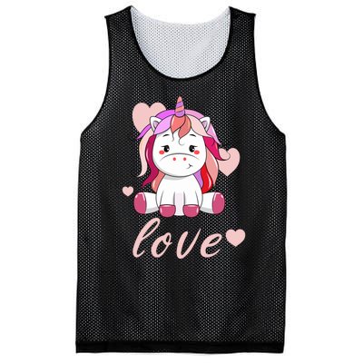 Unicorn Love Valentine Mesh Reversible Basketball Jersey Tank