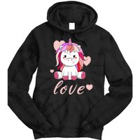 Unicorn Love Valentine Tie Dye Hoodie