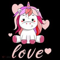 Unicorn Love Valentine Kids T-Shirt