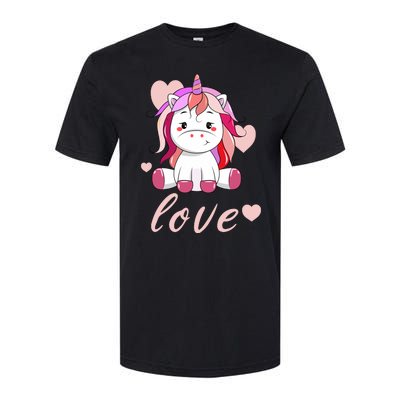 Unicorn Love Valentine Softstyle CVC T-Shirt