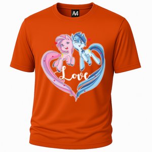 Unicorn Love Valentine's Day Gift Cooling Performance Crew T-Shirt