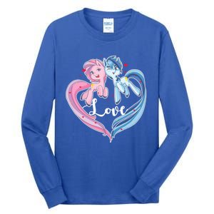 Unicorn Love Valentine's Day Gift Tall Long Sleeve T-Shirt