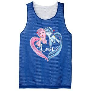 Unicorn Love Valentine's Day Gift Mesh Reversible Basketball Jersey Tank