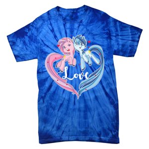 Unicorn Love Valentine's Day Gift Tie-Dye T-Shirt