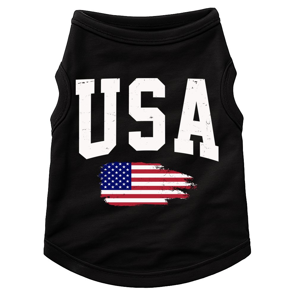 USA Logo Vintage Team Flag America Doggie Tank