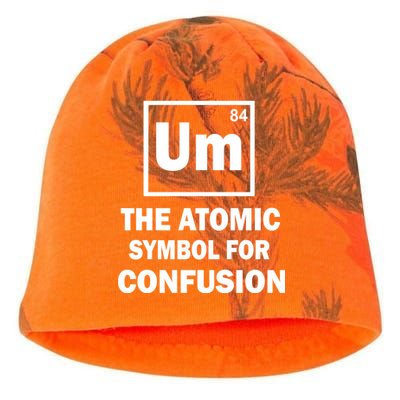 Um The Atomic Symbol For Confusion Kati - Camo Knit Beanie