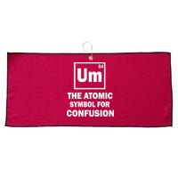 Um The Atomic Symbol For Confusion Large Microfiber Waffle Golf Towel