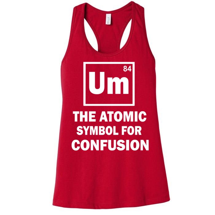 Um The Atomic Symbol For Confusion Women's Racerback Tank